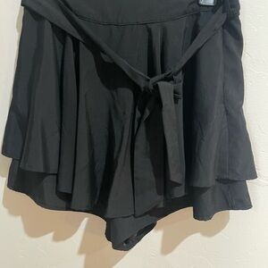 She + Sky Black Wrap Skirt with Tie